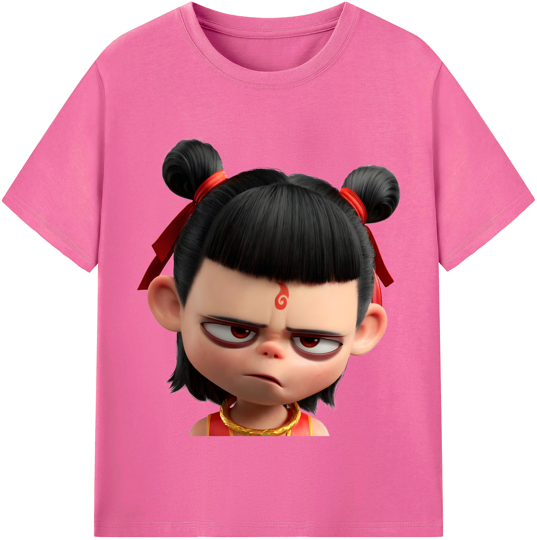 （画像用） Ne Zha 2 ナタ 魔童の大暴れ レディースカジュアルプリントTシャツ（綿100％）